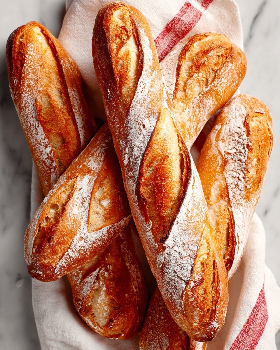 Classic Crusty French Baguettes Recipe - Recipe Image