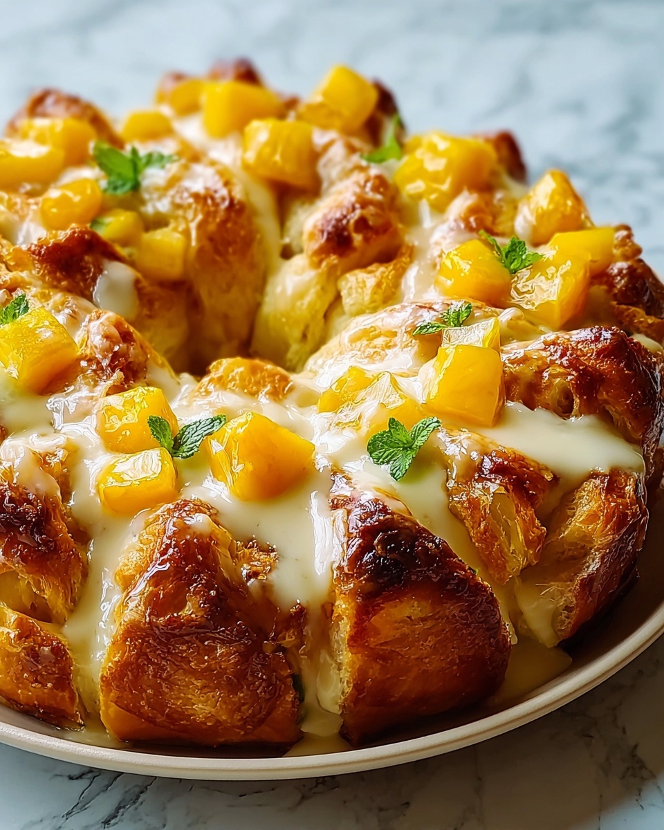 Peach Pull Apart Bread Recipe - Recipe Image