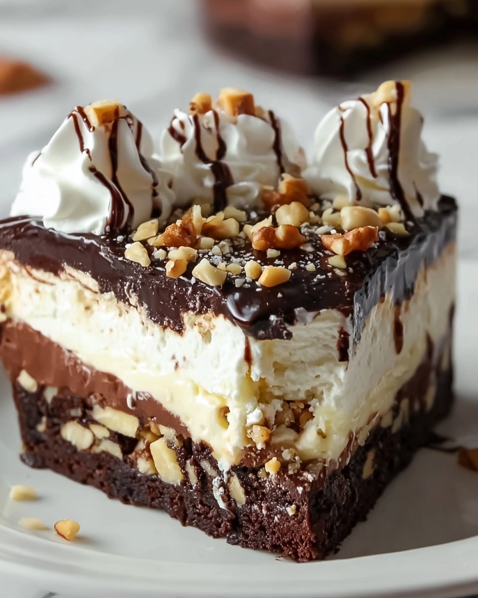 Hot Fudge Sundae Brownie Cheesecake Recipe - Recipe Image