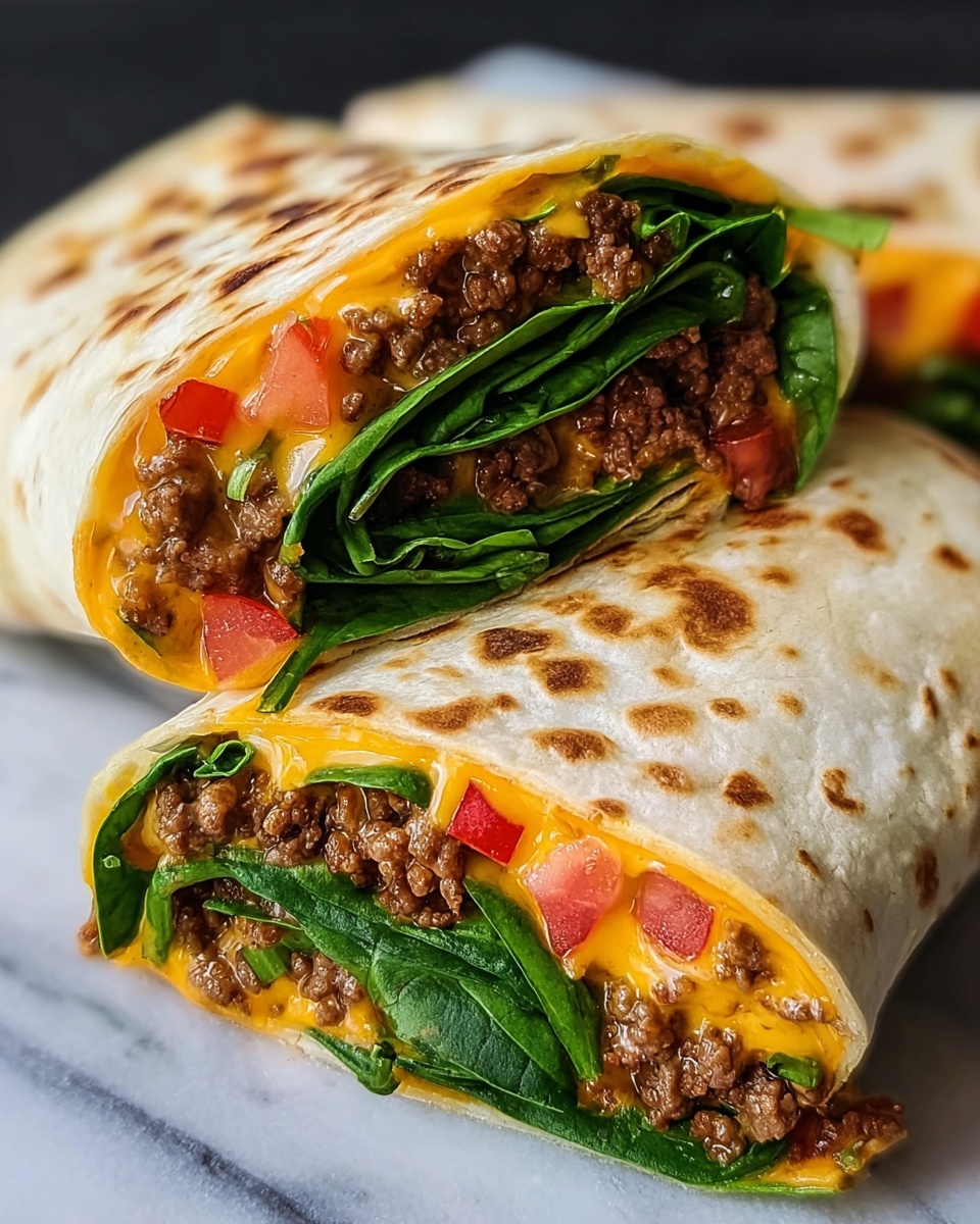 Best Vegan Cheeseburger Wraps Recipe - Recipe Image