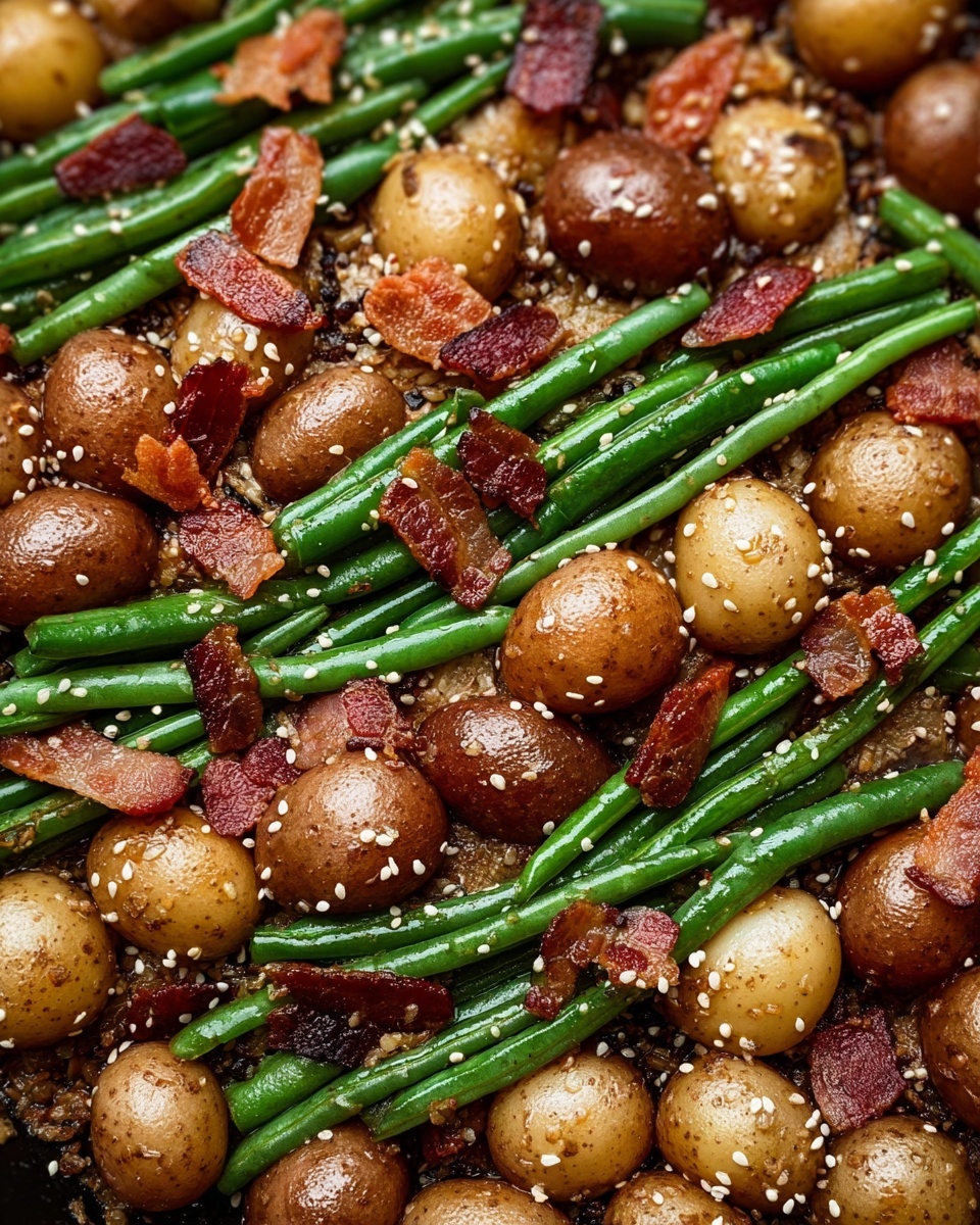 Potato and Green Bean Skillet with Bacon and Everything Bagel Seasoning Recipe - Recipe Image