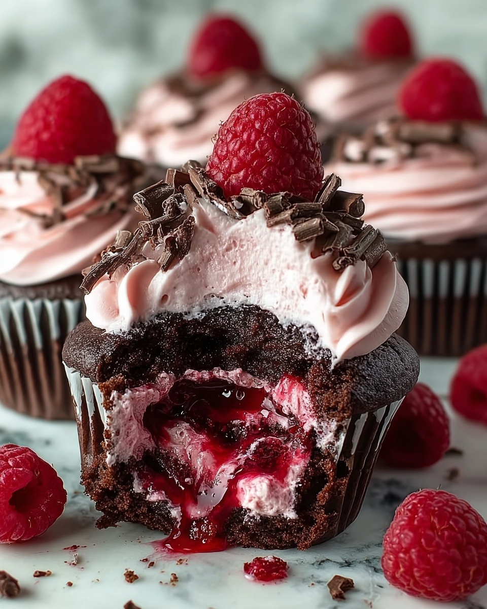 Raspberry Chocolate Lava Cupcakes Recipe - Recipe Image