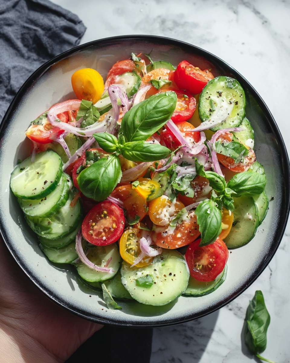 Cucumber Salad with Red Onion and Dill Recipe - Recipe Image