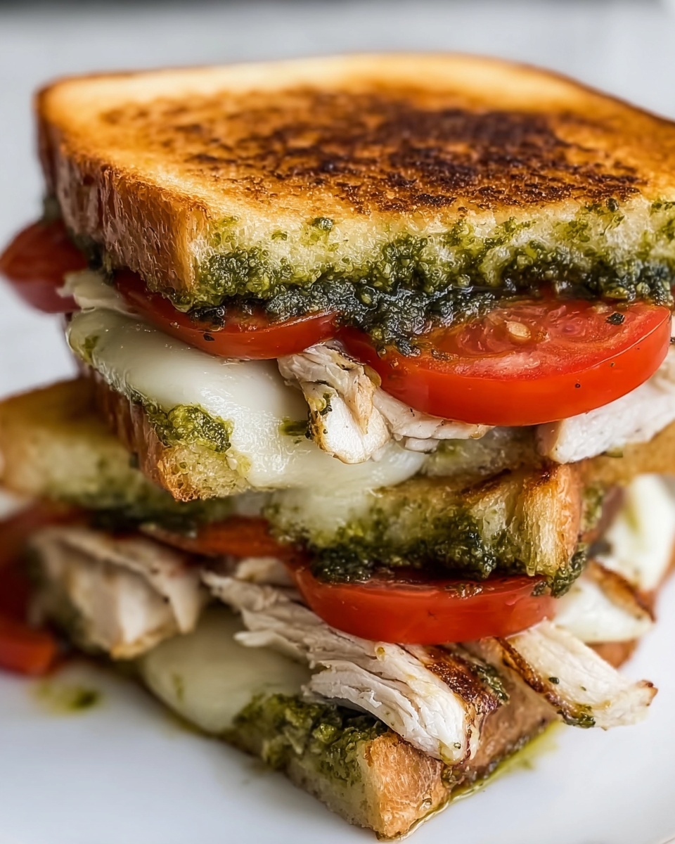 Gourmet Chicken Pesto Sourdough Sandwich Recipe - Recipe Image