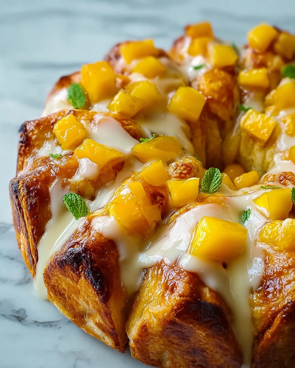 Peach Pull Apart Bread Recipe - Recipe Image