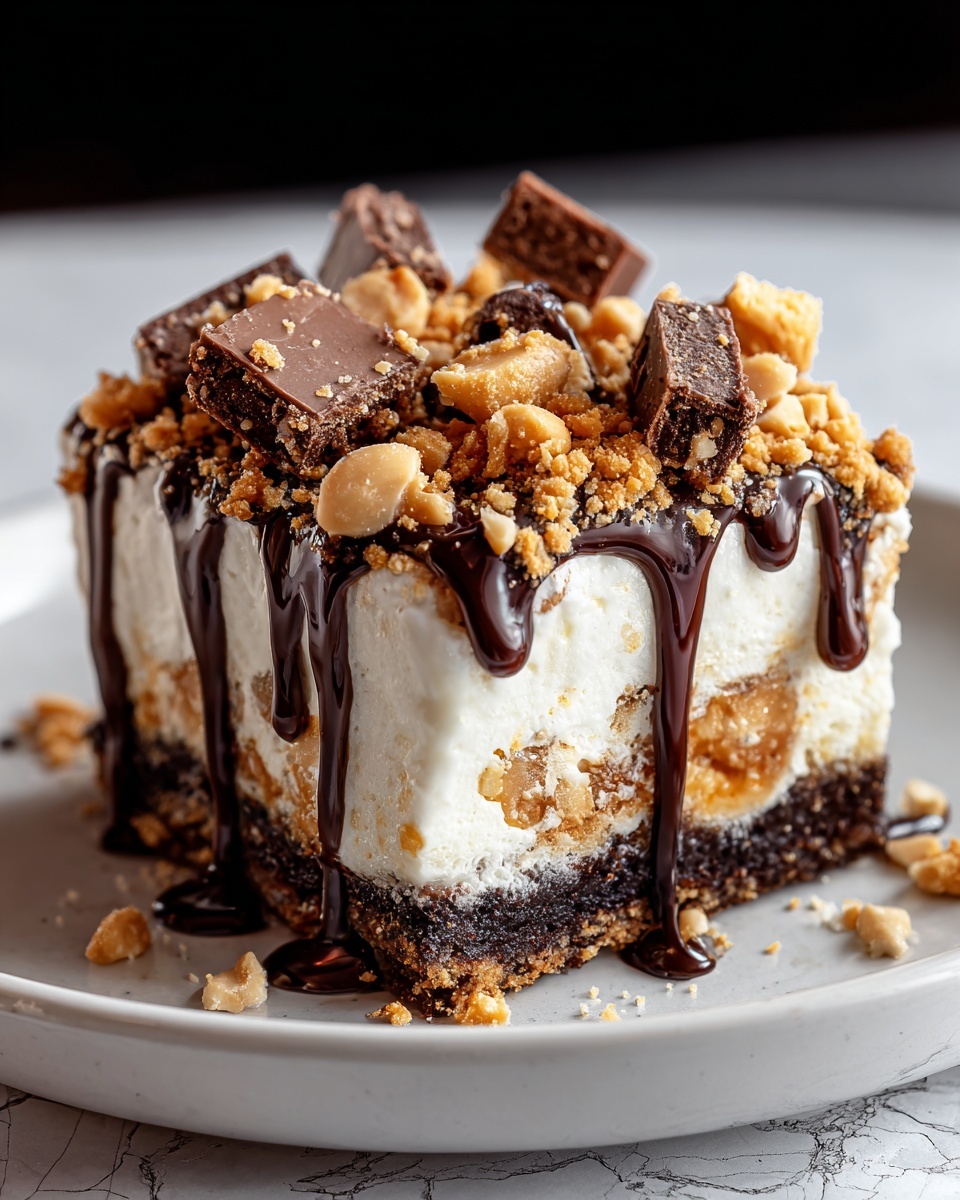 Butterfinger Candy Bar Poke Cake Recipe - Recipe Image