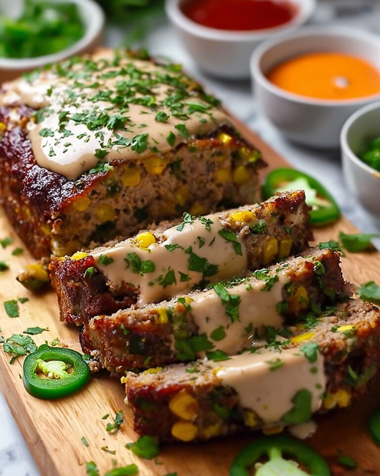Smoky Jalapeño Popper Meatloaf with Creamy Ranch Drizzle Recipe