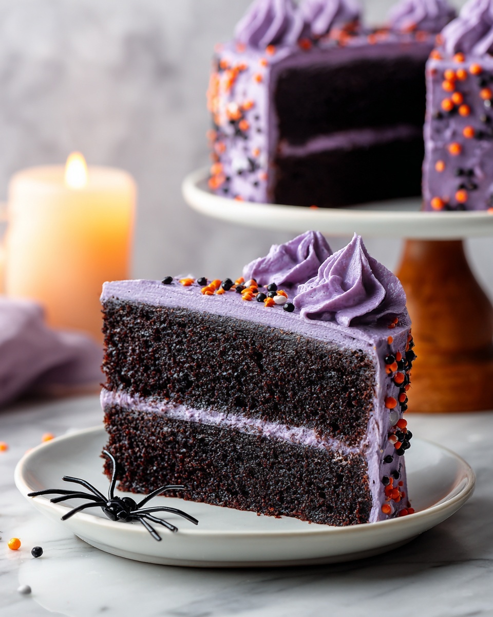 Spooky Black Velvet Halloween Cake Recipe - Recipe Image