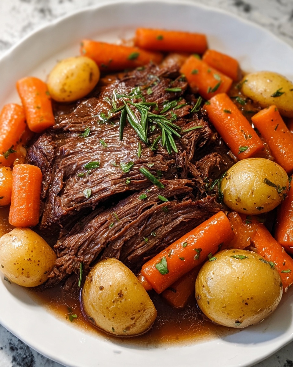Slow Cooker Pot Roast: Tender, Flavorful Beef with Vegetables Recipe - Recipe Image