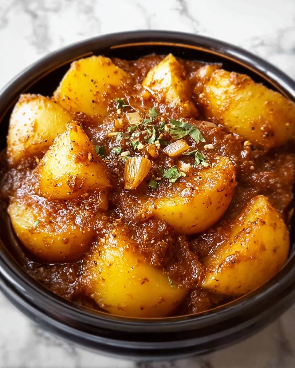 Slow Cooker Baby Potatoes with Garlic, Onion, and Rosemary Recipe - Recipe Image