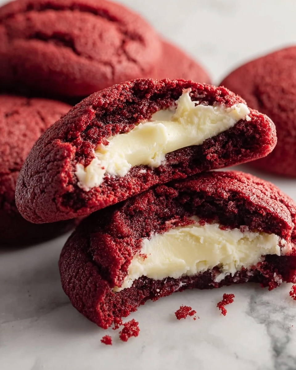 Red Velvet Cheesecake Stuffed Cookies Recipe - Recipe Image