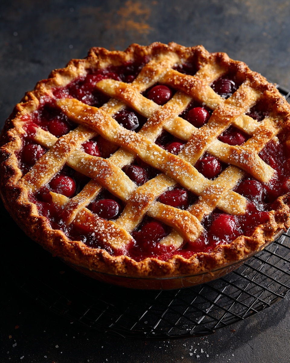 Baked Fresh Cherry Pie Recipe - Recipe Image