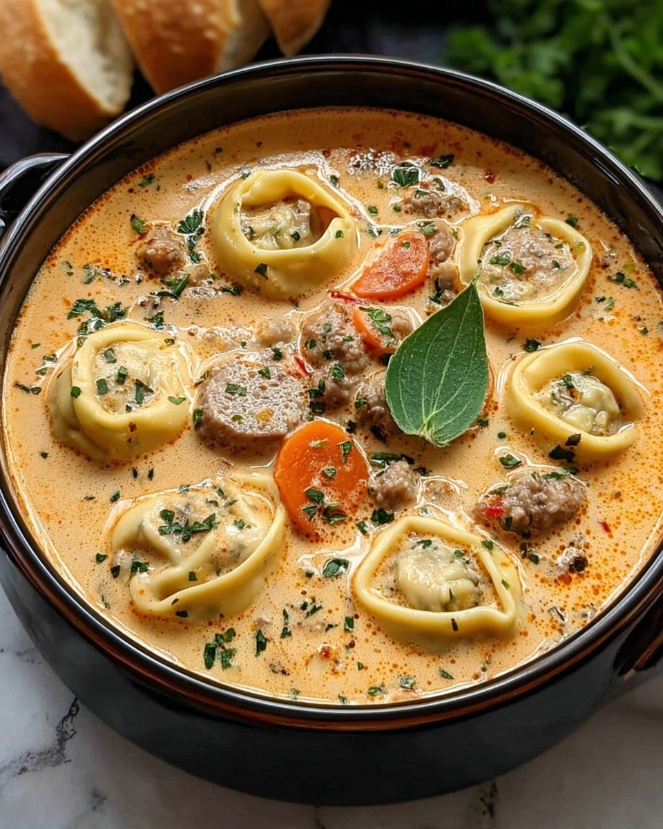 Slow Cooker Creamy Tortellini Soup Recipe - Recipe Image