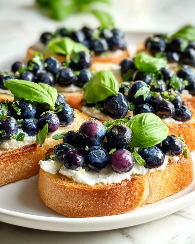 Blueberry Basil Bruschetta Recipe