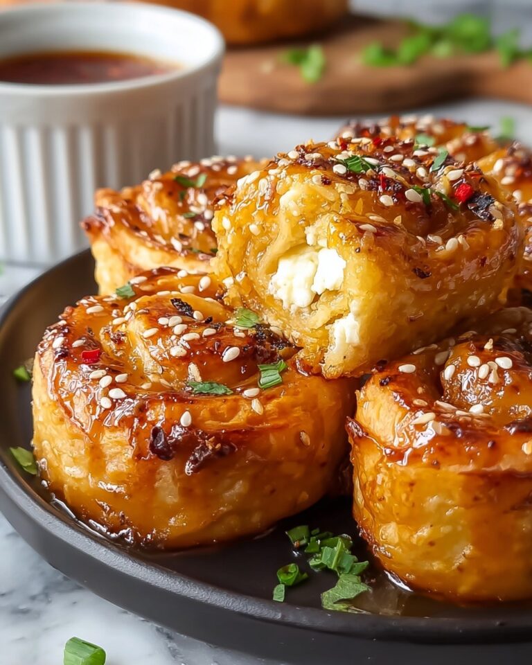 Oven Fried Feta Rolls with Chili Honey Recipe