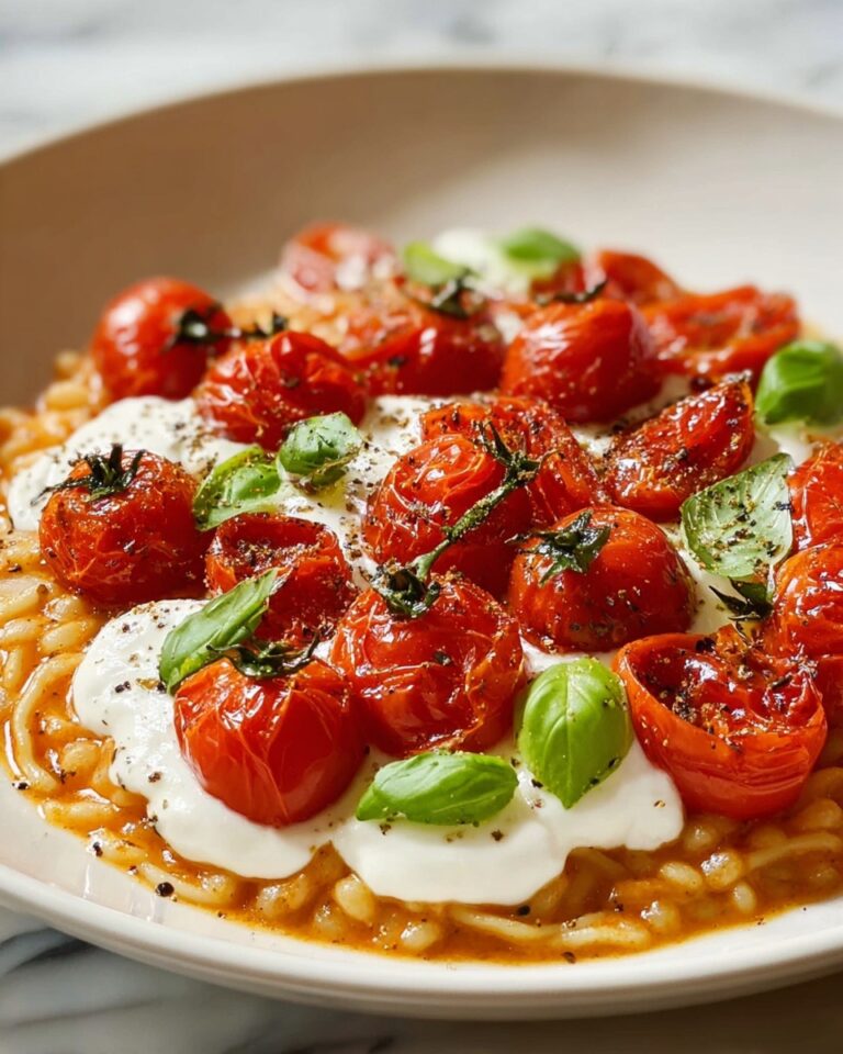 Roasted Tomato & Stracciatella Acini di Pepe Recipe