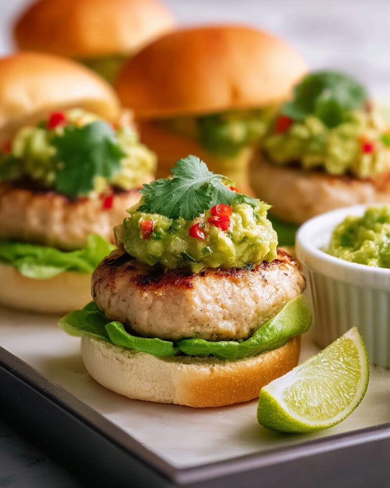 Juicy Chicken Burgers with Fresh Guacamole Recipe