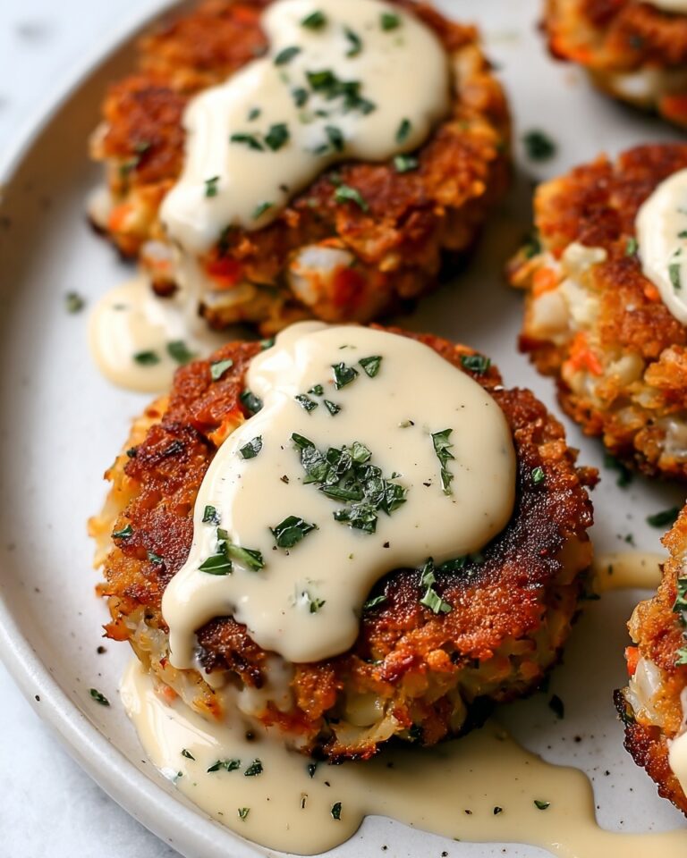 Cheddar Bay Crab Cakes with Lemon Butter Drizzle Recipe