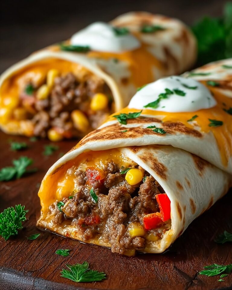 Beef and Cheese Chimichangas Recipe