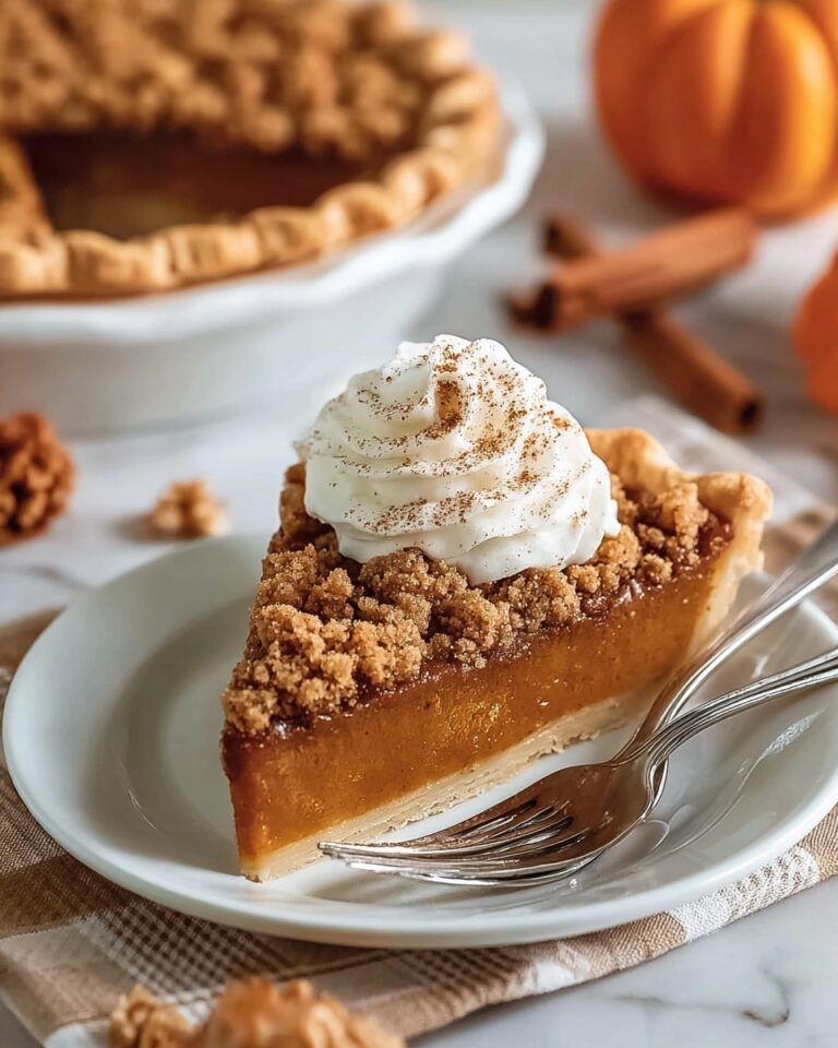 Apple Butter Pumpkin Pie with Streusel Topping Recipe