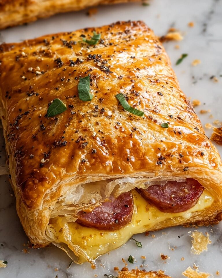 Salami and Cheese Puff Pastry Pockets Recipe