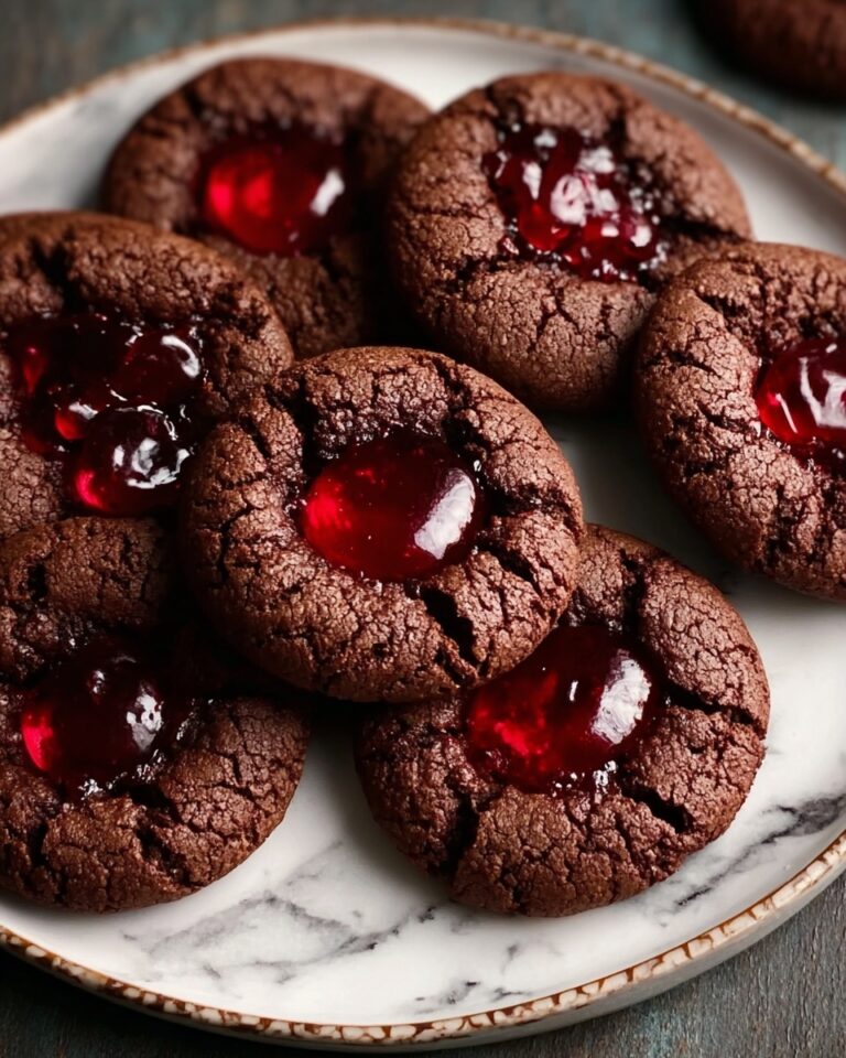 Chocolate Cherry Cookies with Ganache Filling Recipe