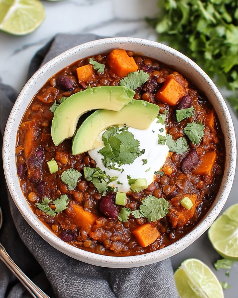 Vegan Sweet Potato Lentil Chili Recipe