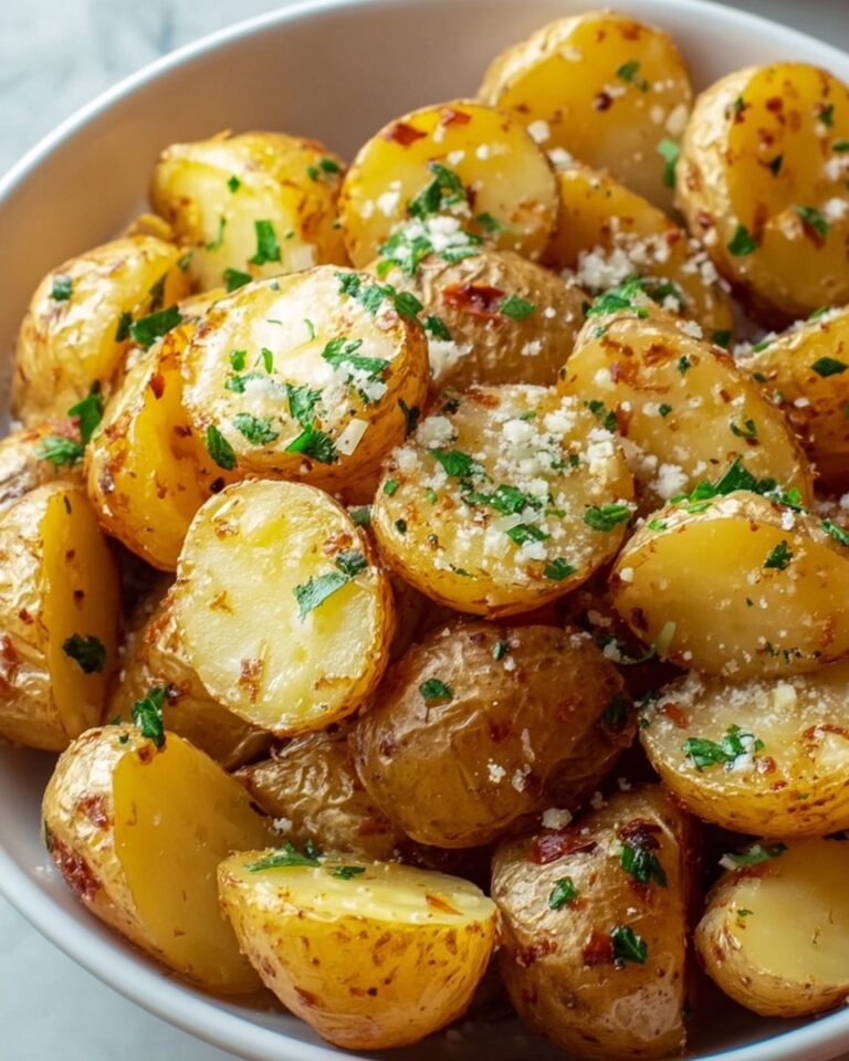 Roasted Garlic Butter Parmesan Potatoes Recipe