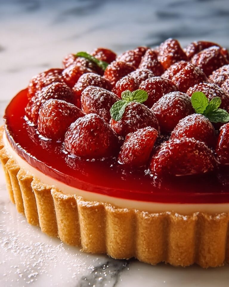 Ricotta Tart with Roast Strawberries Recipe