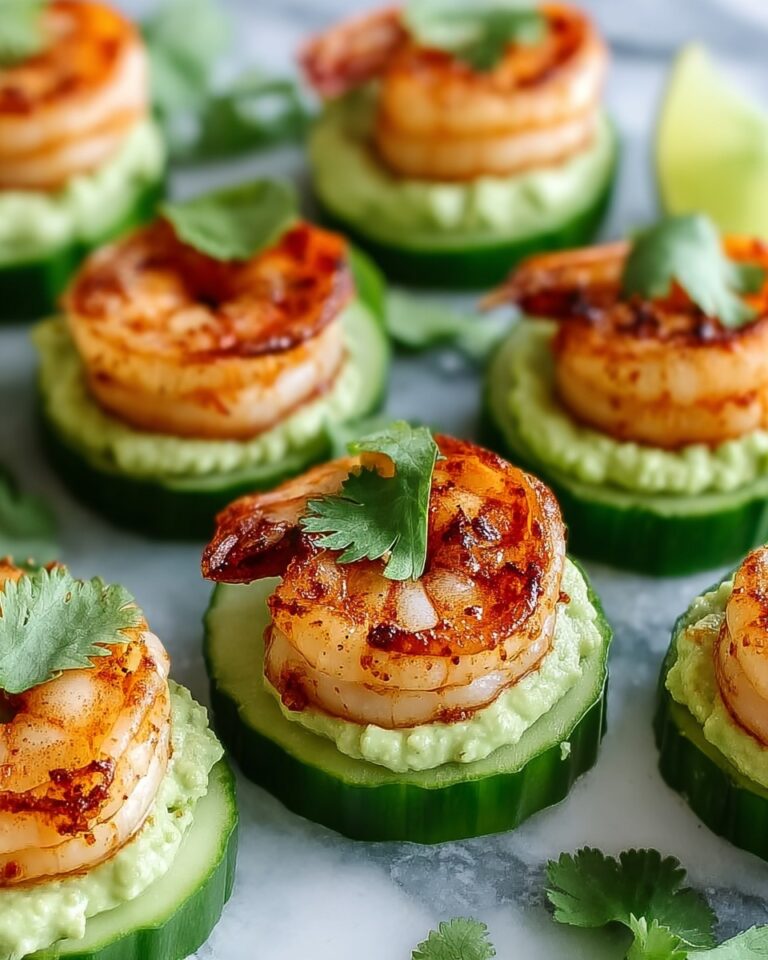Zesty Blackened Shrimp Avocado Cucumber Bites Recipe