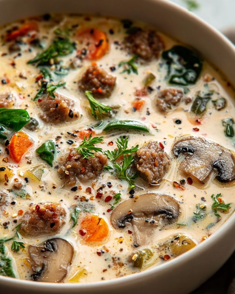 Creamy Parmesan Italian Sausage Soup Recipe