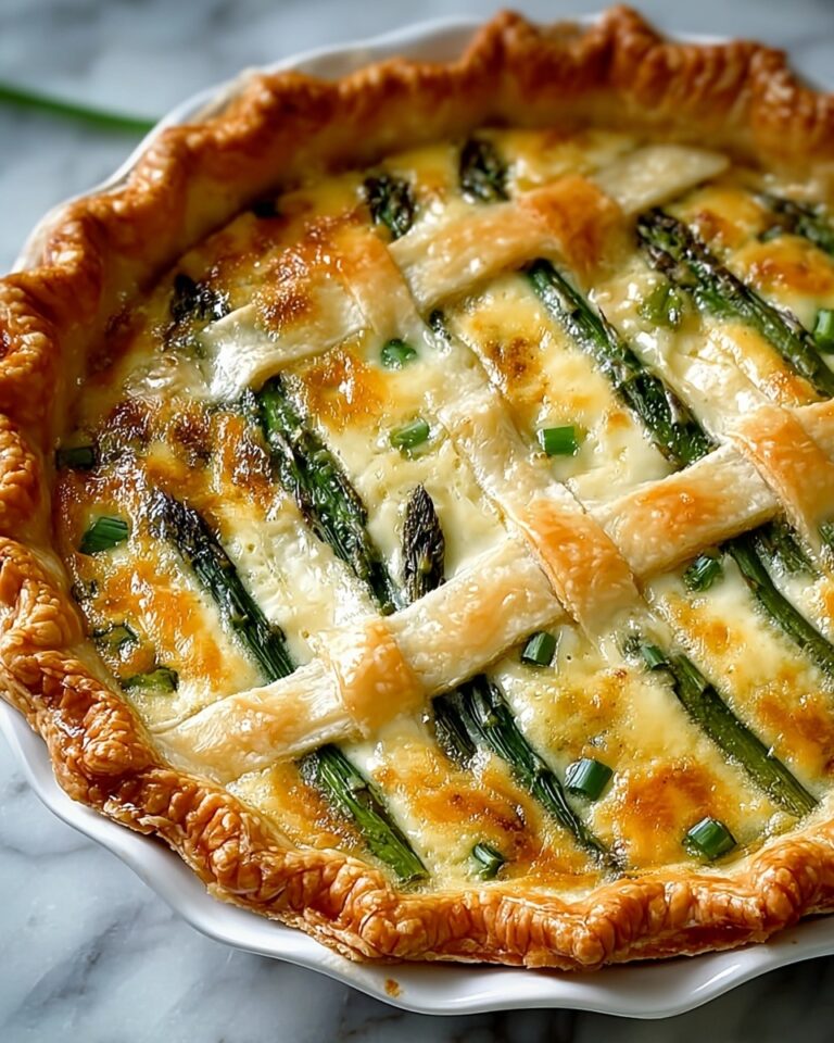 Asparagus Pie with Swiss and Parmesan Cheeses Recipe