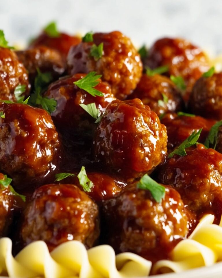Sweet and Tangy BBQ Meatball Pasta Recipe