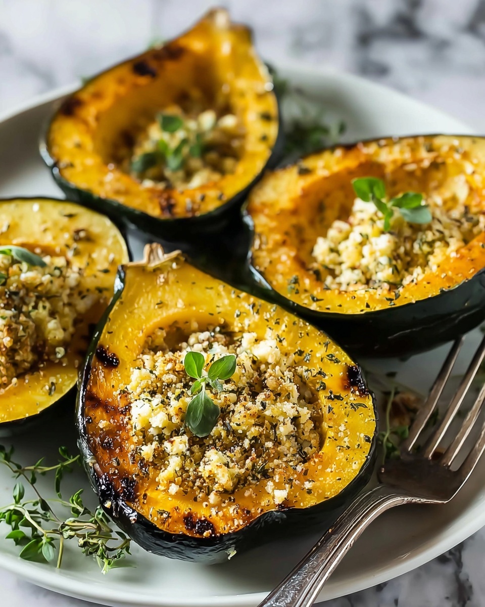 Parmesan Herb Roasted Acorn Squash Recipe - Recipe Image