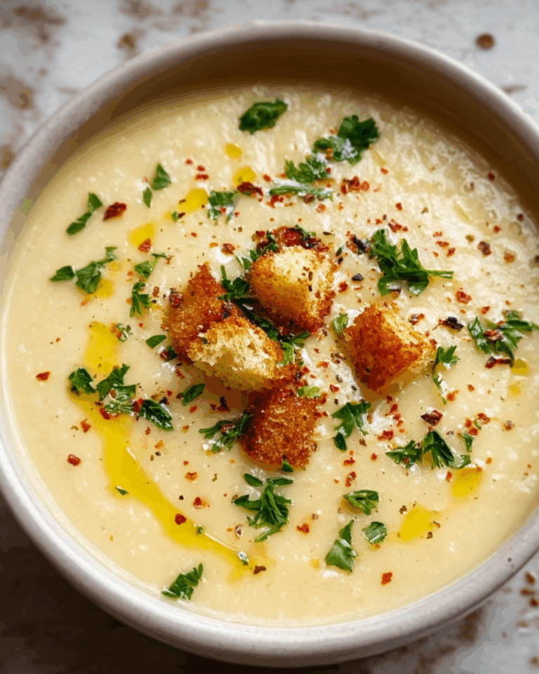 Creamy Roasted Garlic Soup Recipe