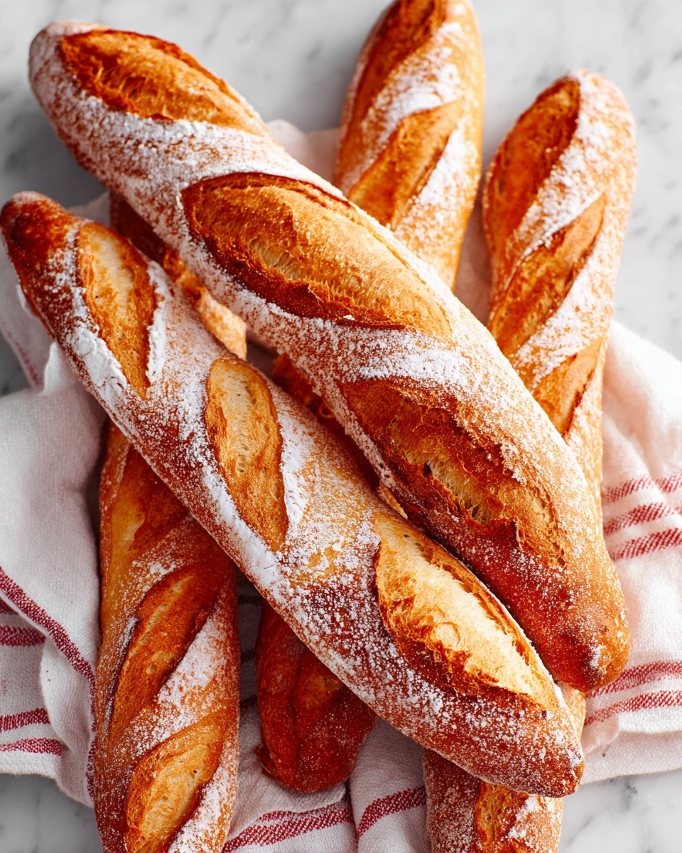 Classic Crusty French Baguettes Recipe - Recipe Image