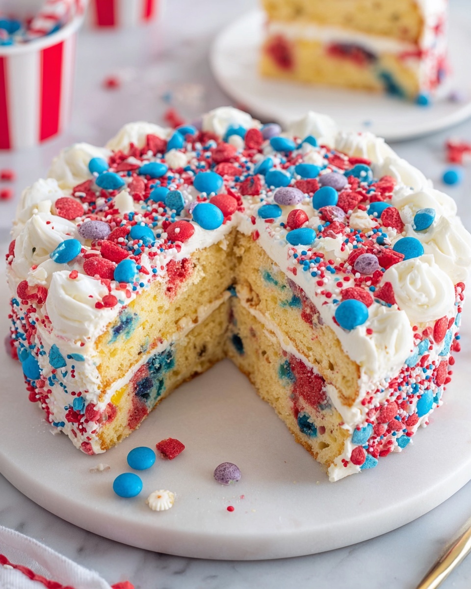 Fireworks Sugar Cookie Cake Recipe - Recipe Image