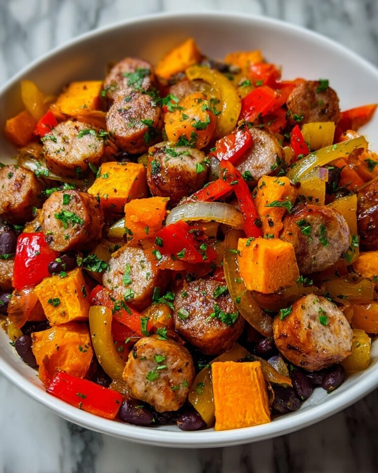 Sausage and Sweet Potatoes with Honey Garlic Sauce Recipe