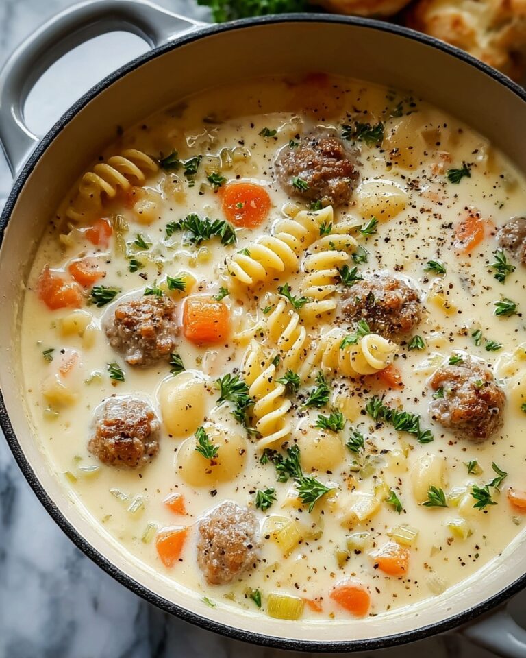 Creamy Parmesan Italian Sausage Ditalini Soup Recipe