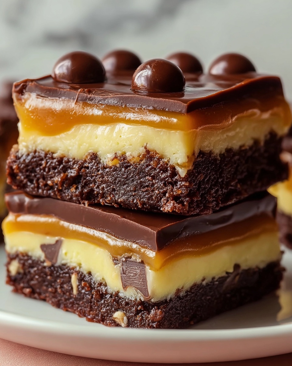 Milky Way Caramel Cheesecake Brownies Recipe - Recipe Image
