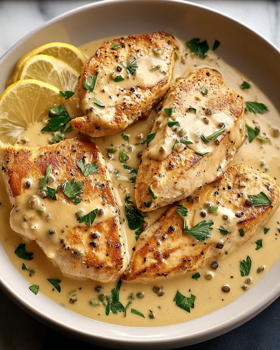 Creamy Lemon Pepper Chicken Recipe - Recipe Image