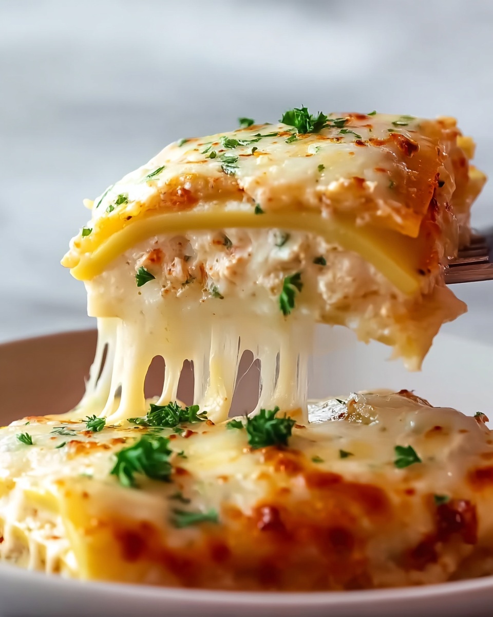 Garlic Chicken Lasagna Twirls Recipe - Recipe Image