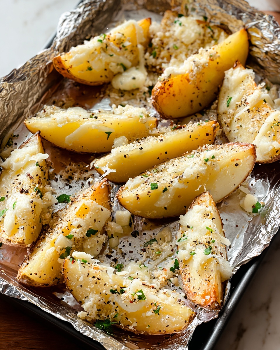 Parmesan Baked Potato Wedges Recipe - Recipe Image