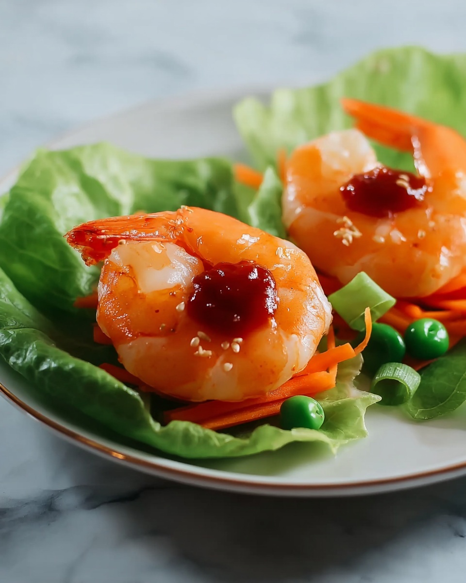 Shrimp Lettuce Cups with Fresh Vegetables and Delicious Dipping Sauces Recipe - Recipe Image