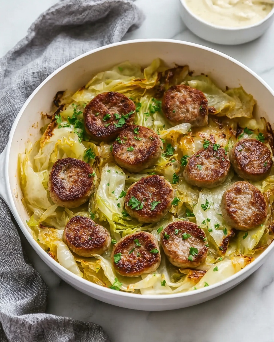 Kielbasa and Cabbage Skillet with Mustard Vinaigrette Recipe - Recipe Image