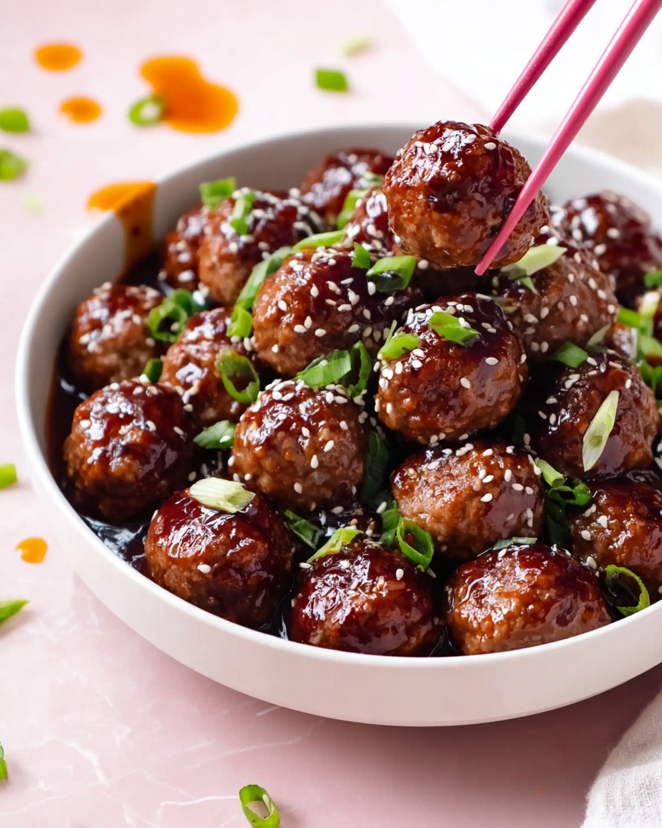 Asian Glazed Turkey Meatballs Recipe - Recipe Image
