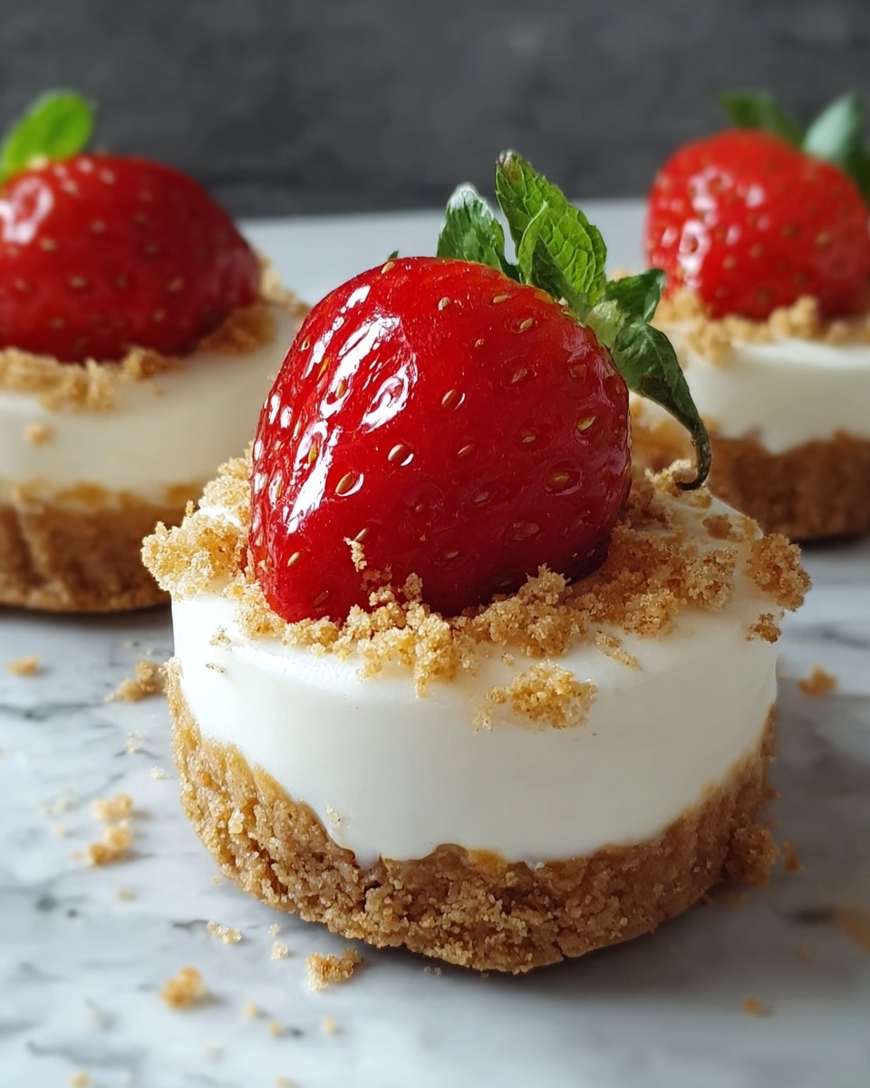 Mini Cheesecake-Stuffed Strawberries Recipe - Recipe Image