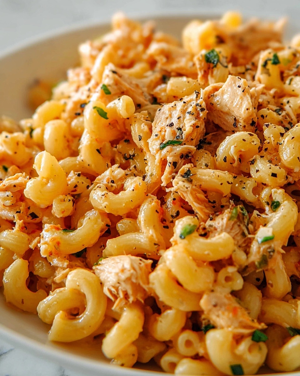 Healthy Macaroni with Chicken in a Creamy Parmesan and Greek Yogurt Sauce Recipe - Recipe Image