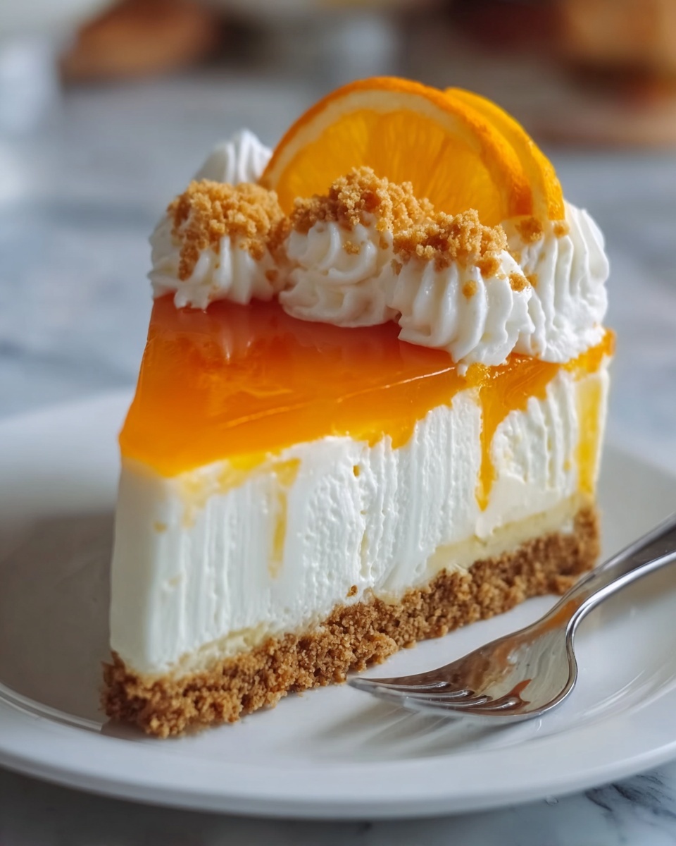 A Slice of Sunshine: Orange Cream Cheesecake Recipe - Recipe Image