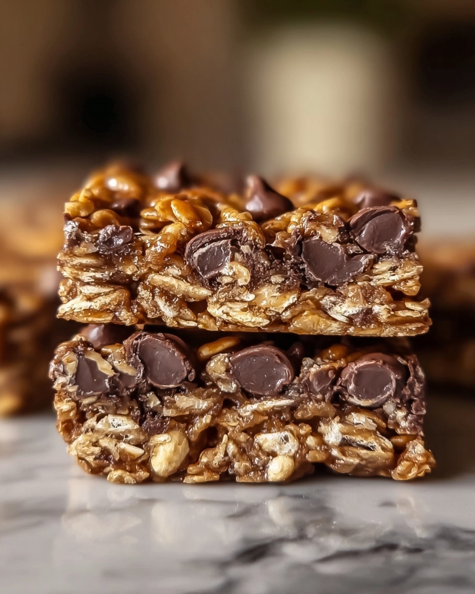 Homemade Chocolate Peanut Butter Rice Krispies Crunch Bars Recipe - Recipe Image